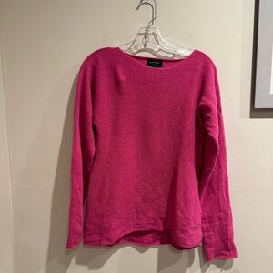 Bartolini Vibrant Pink Knit Sweater Medium Made In Italy Merino Wool‎